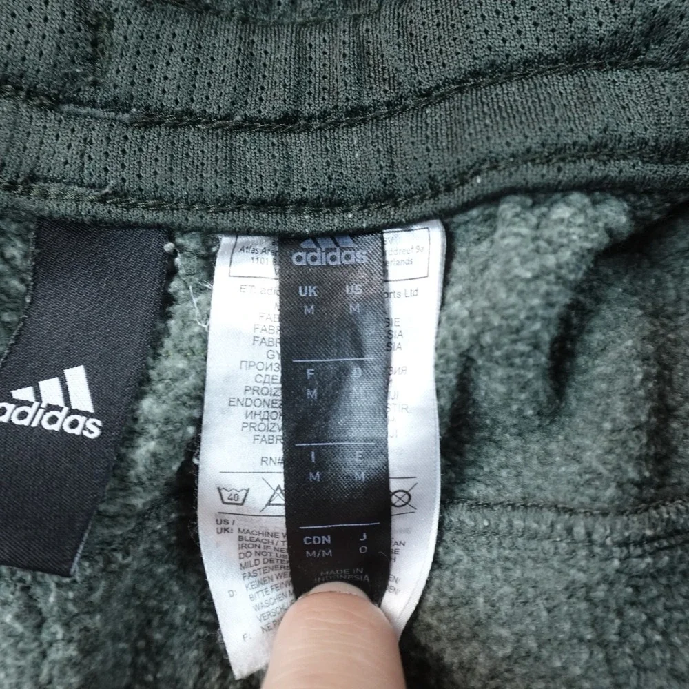 Adidas Sweatpants Mens M Green Drawstring Jogger Athletic Workout Gym Pants